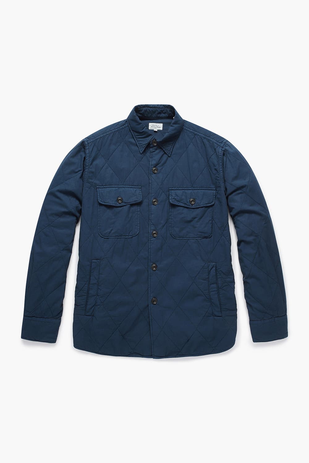 PETER 코튼 퀼팅 셔츠형 001 네이비 캐주얼 자켓