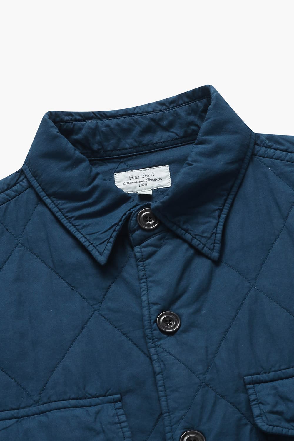 PETER 코튼 퀼팅 셔츠형 001 네이비 캐주얼 자켓