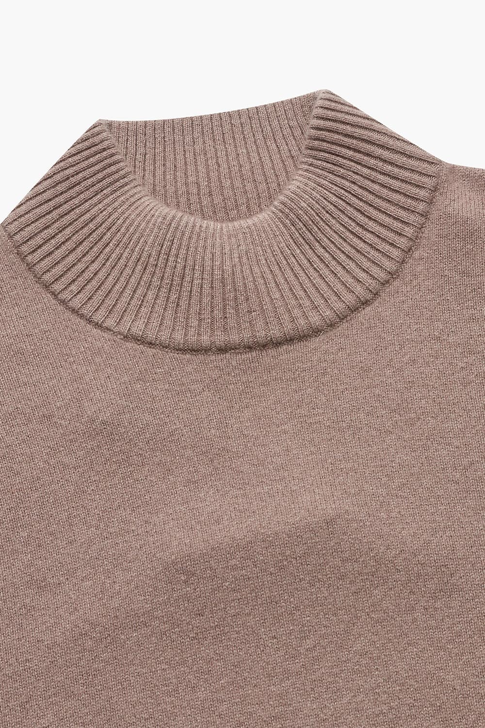 WS 캐시미어 헨리넥 804 브라운 긴소매 니트