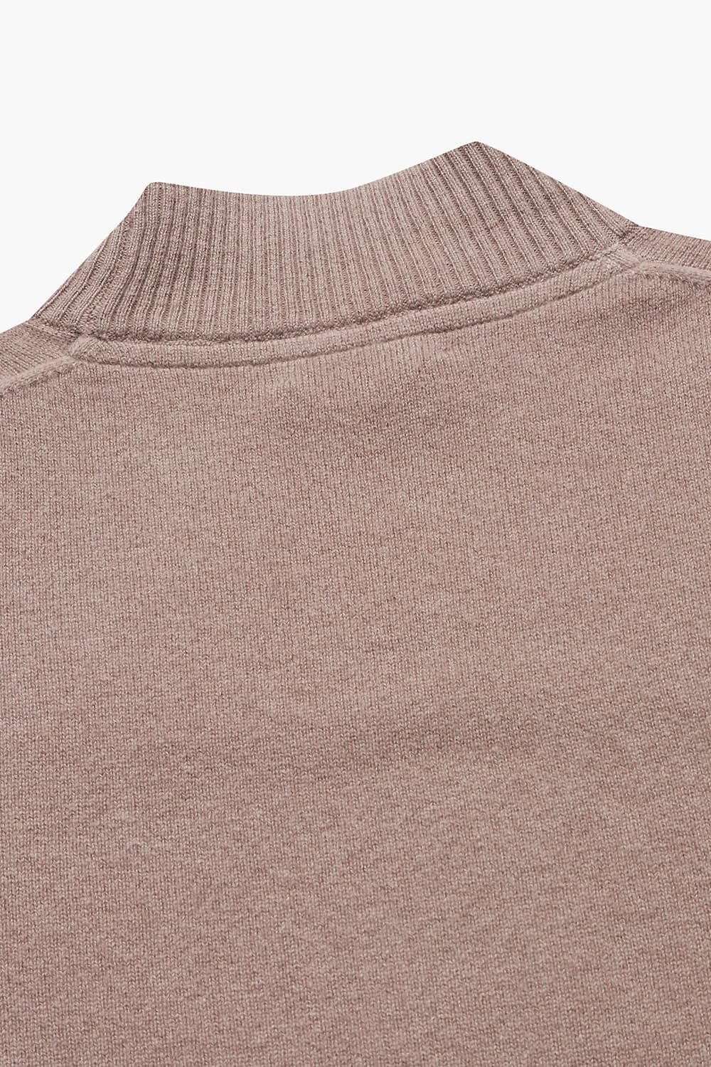 WS 캐시미어 헨리넥 804 브라운 긴소매 니트