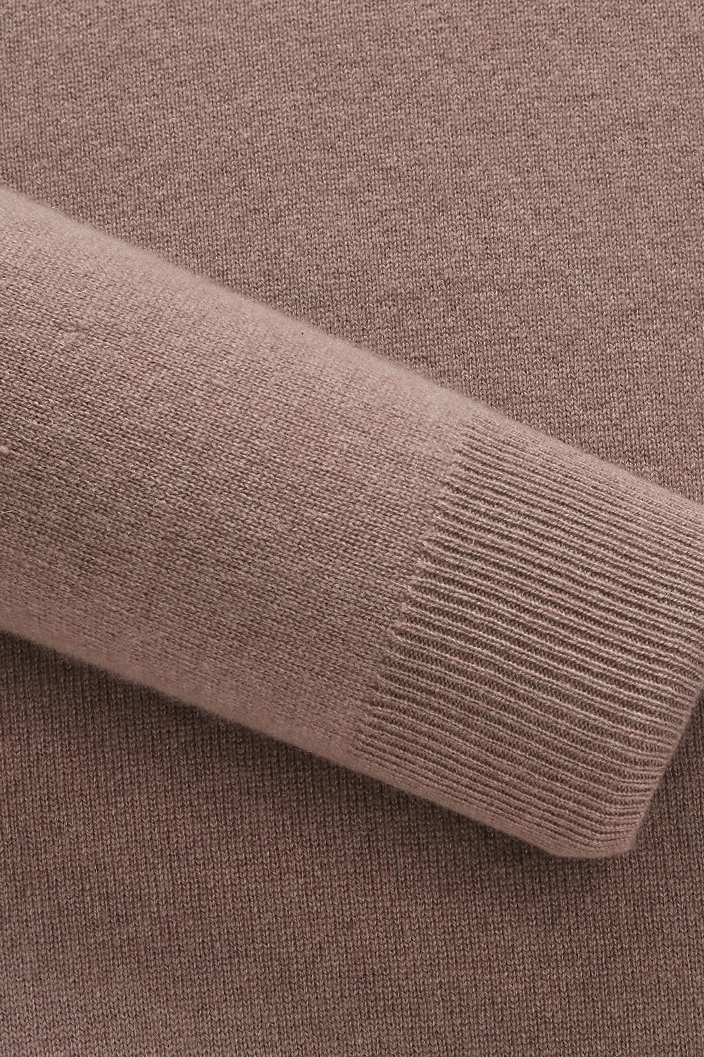 WS 캐시미어 헨리넥 804 브라운 긴소매 니트