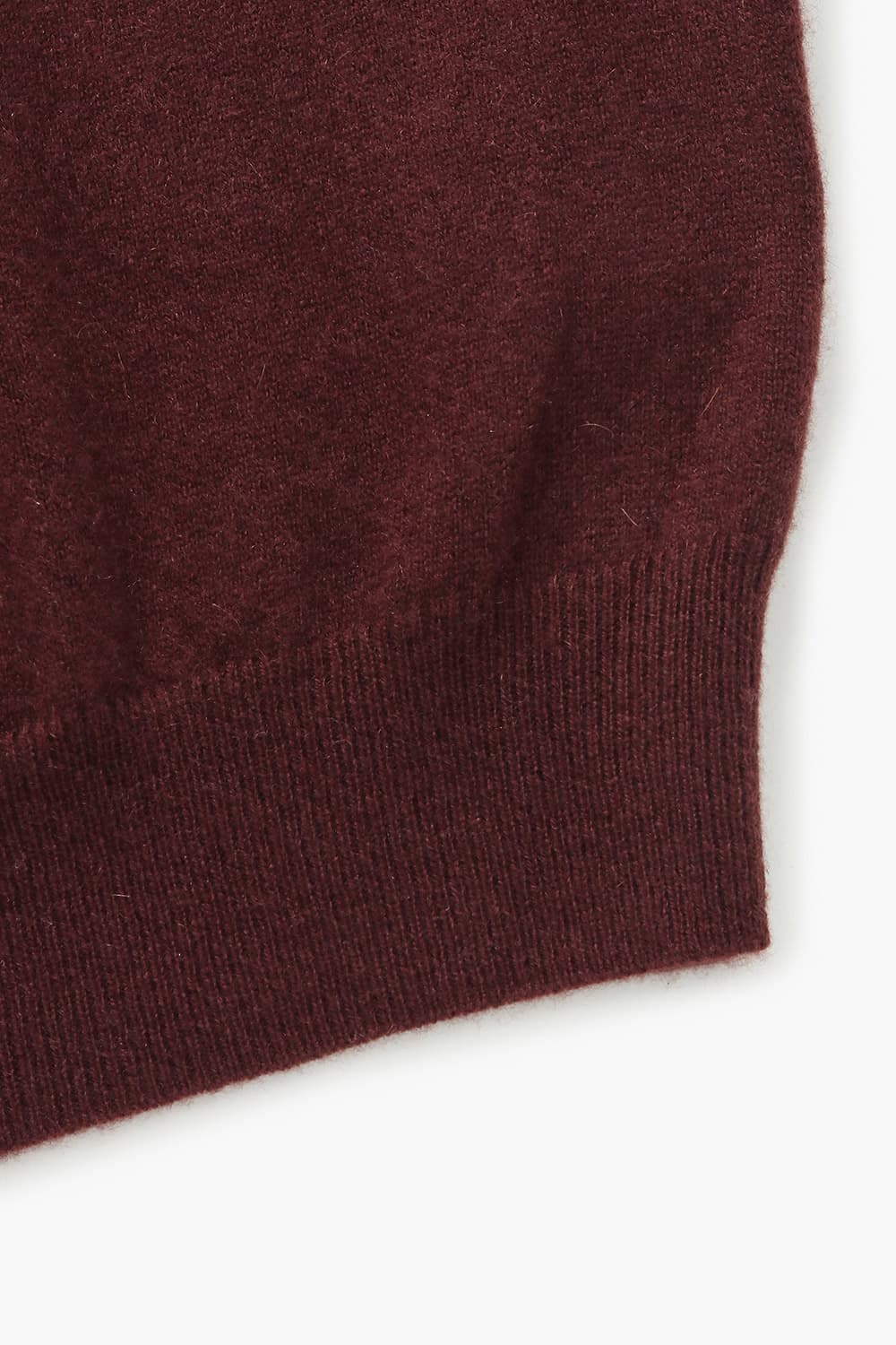 WS 캐시미어 헨리넥 804 버건디 긴소매 니트