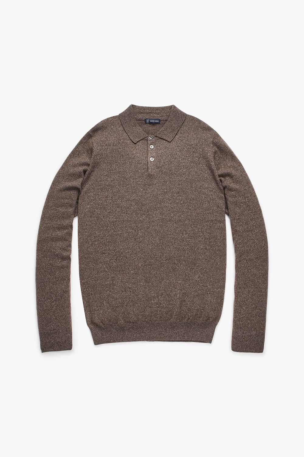 WS 캐시미어 폴로 803 다크브라운 긴소매 니트