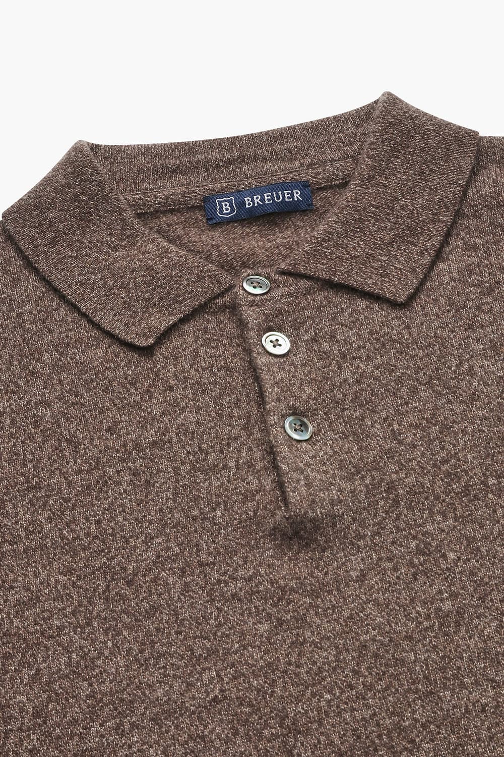 WS 캐시미어 폴로 803 다크브라운 긴소매 니트