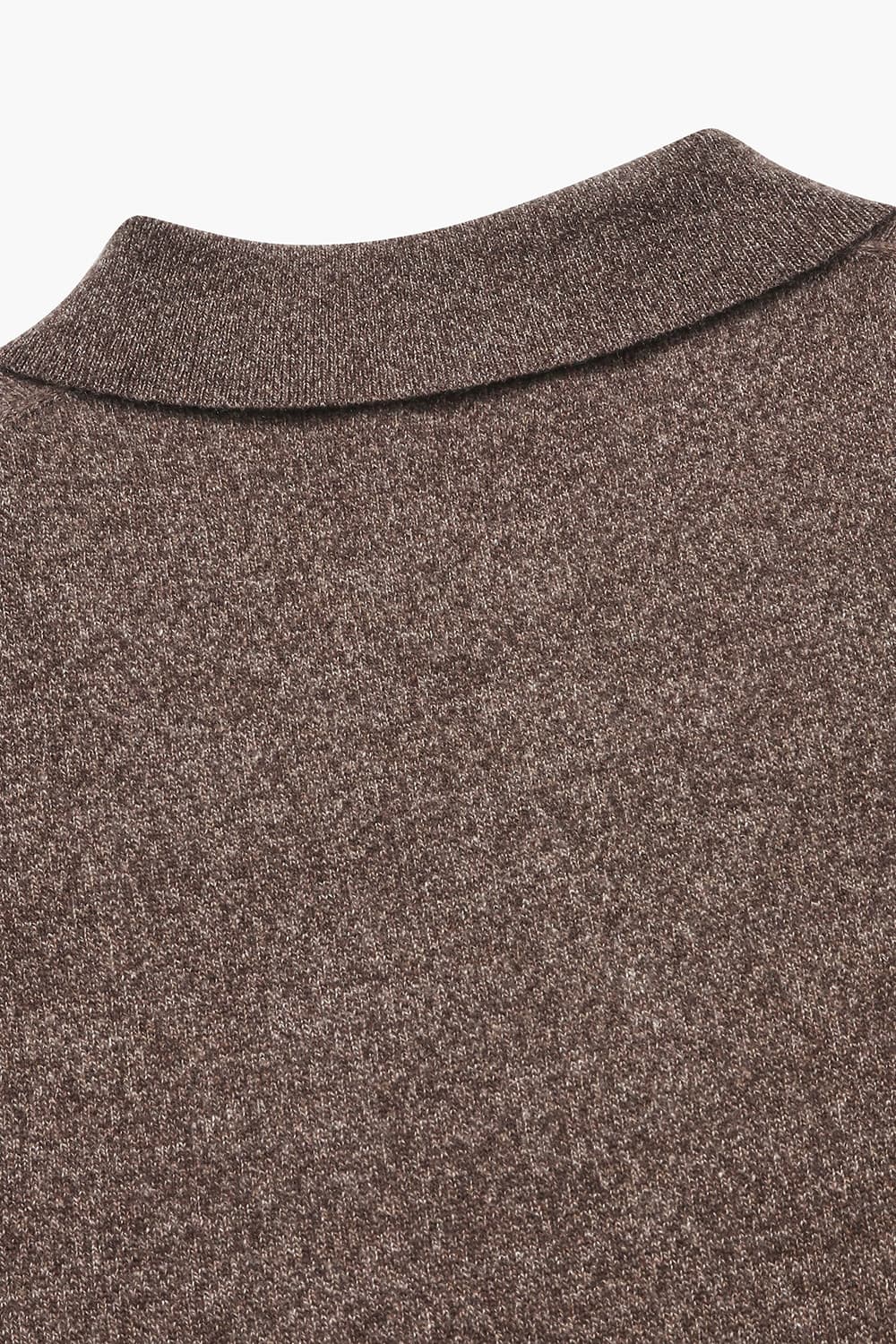 WS 캐시미어 폴로 803 다크브라운 긴소매 니트