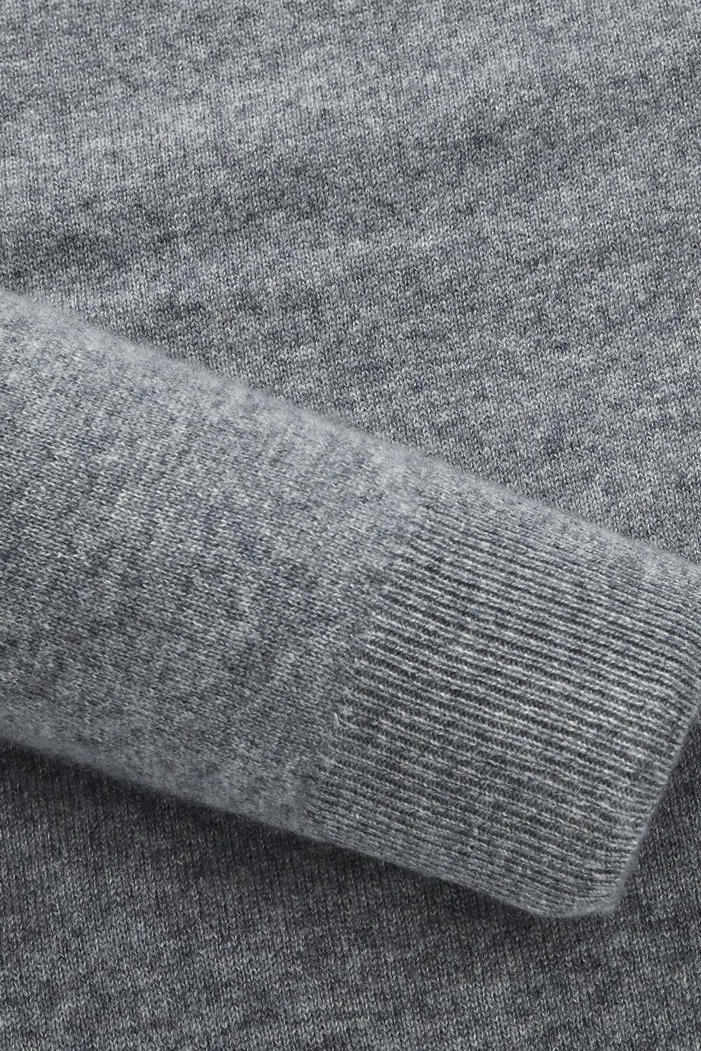 WS 캐시미어 폴로 802 그레이 긴소매 니트