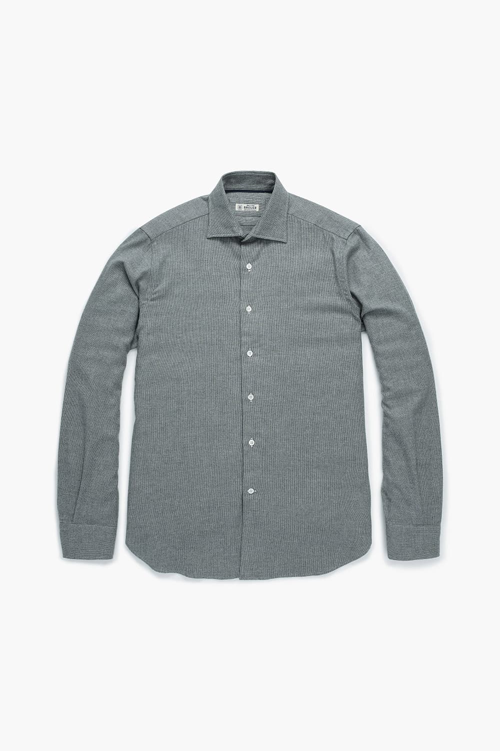 코튼 마이크로 하운드투스 플란넬 305 다크그레이 셔츠