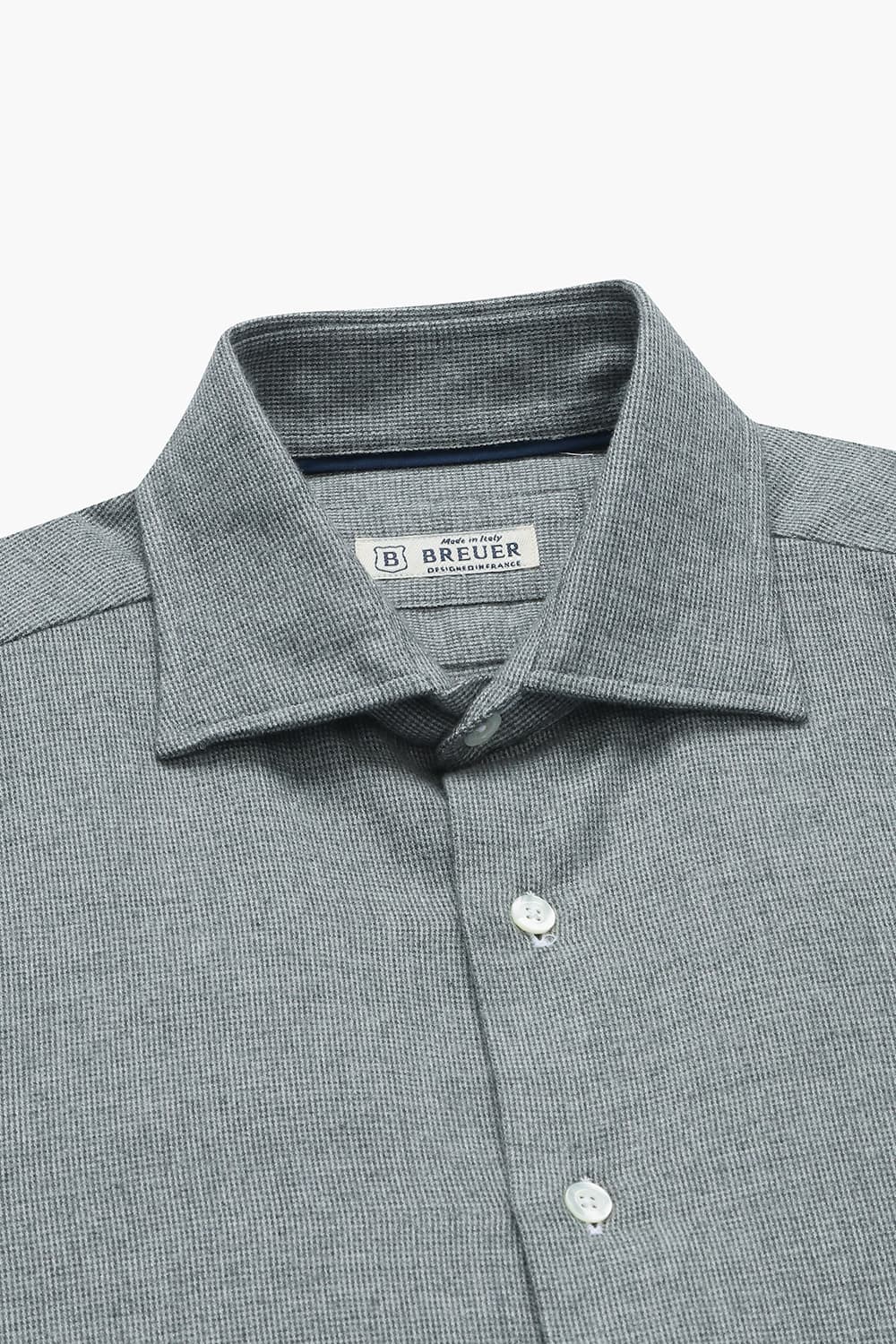 코튼 마이크로 하운드투스 플란넬 305 다크그레이 셔츠