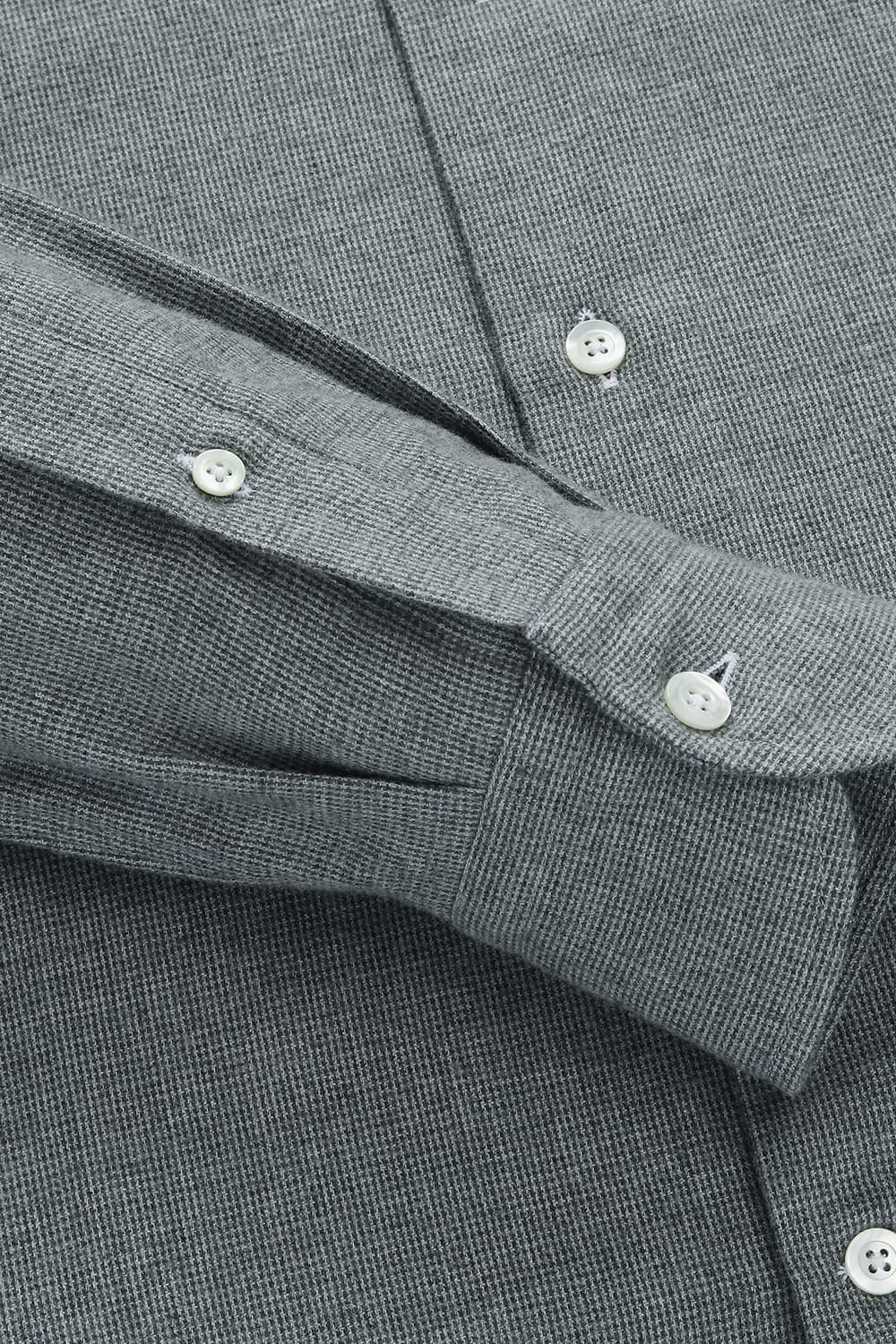 코튼 마이크로 하운드투스 플란넬 305 다크그레이 셔츠