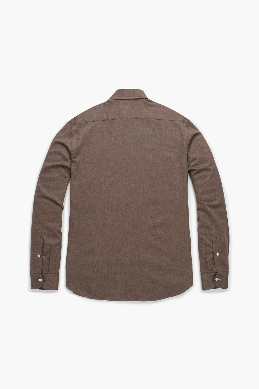 코튼 트윌 플란넬 304 브라운 셔츠