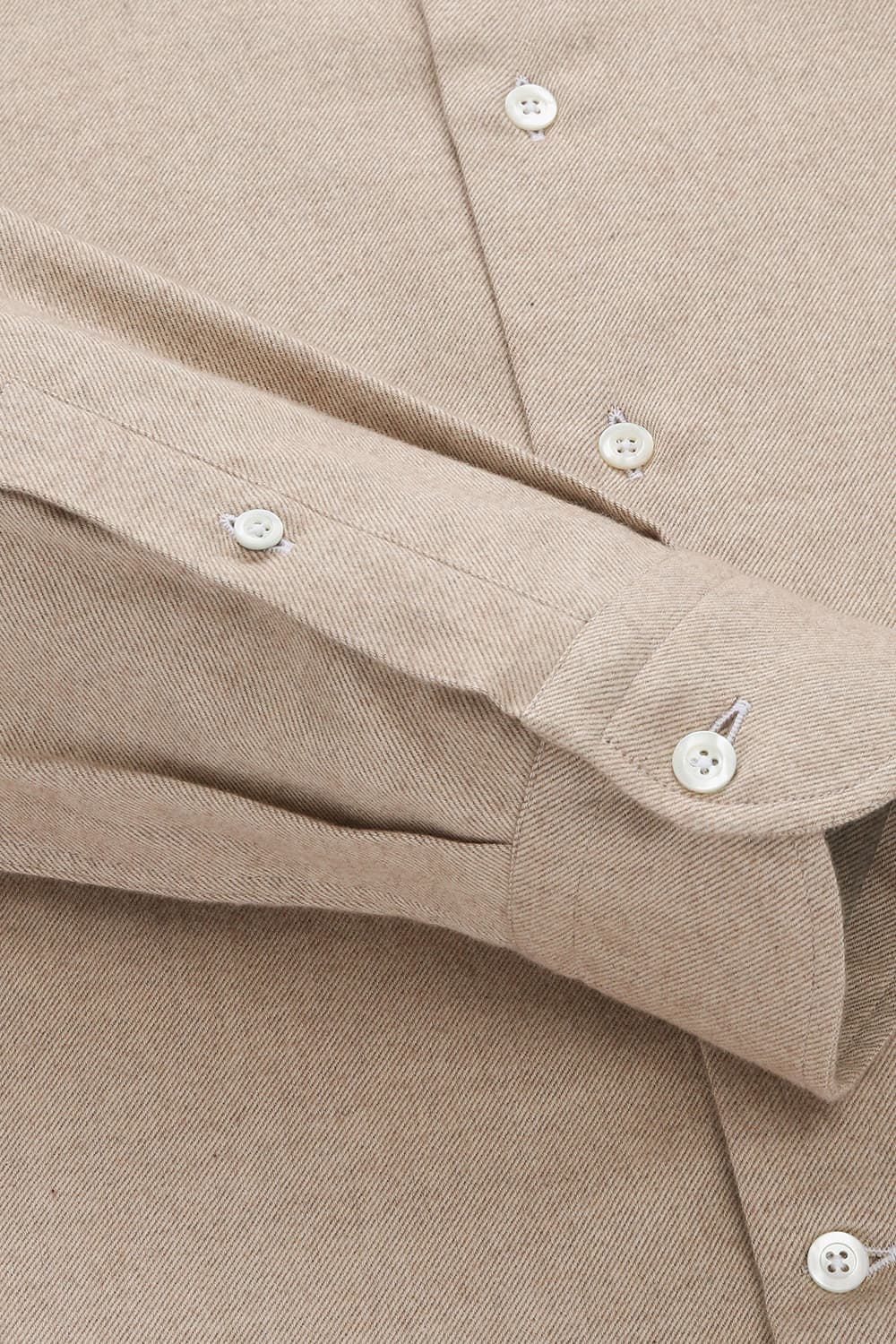 코튼 트윌 플란넬 304 라이트브라운 셔츠