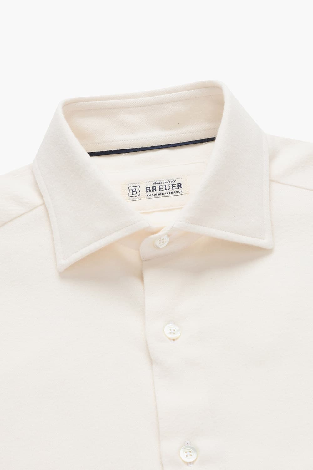 코튼 트윌 플란넬 304 아이보리 셔츠