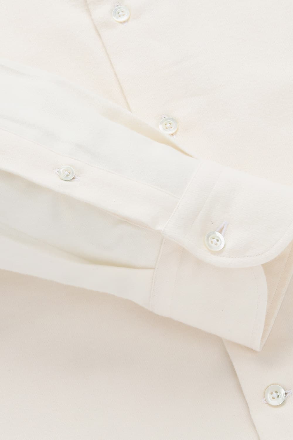 코튼 트윌 플란넬 304 아이보리 셔츠