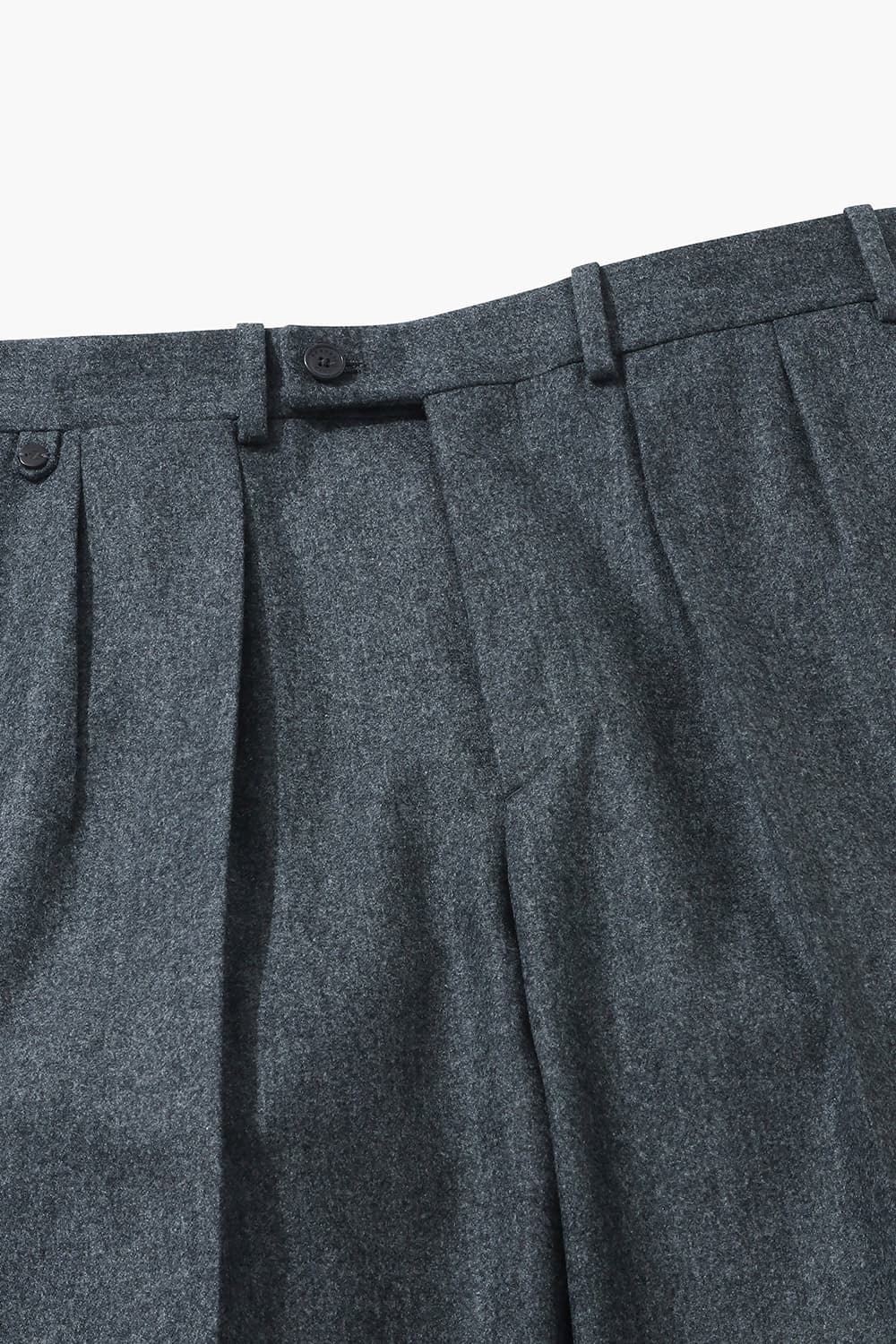 BAC J 울 플란넬 와이드 102 차콜그레이 팬츠