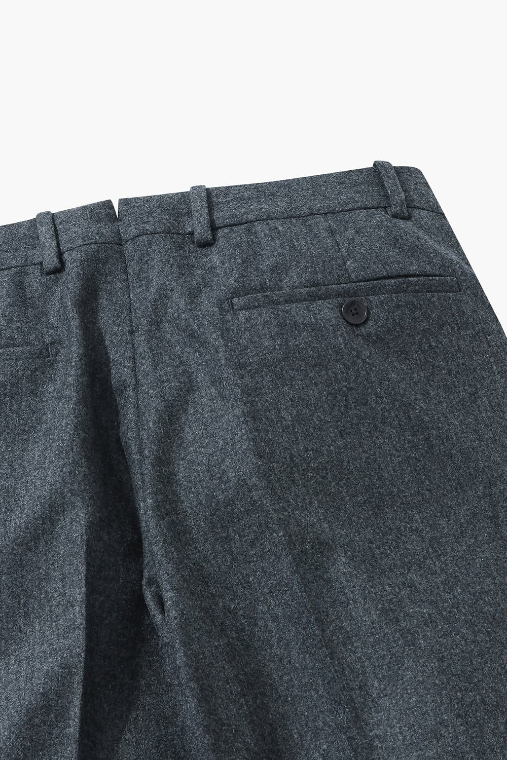 BAC J 울 플란넬 와이드 102 차콜그레이 팬츠