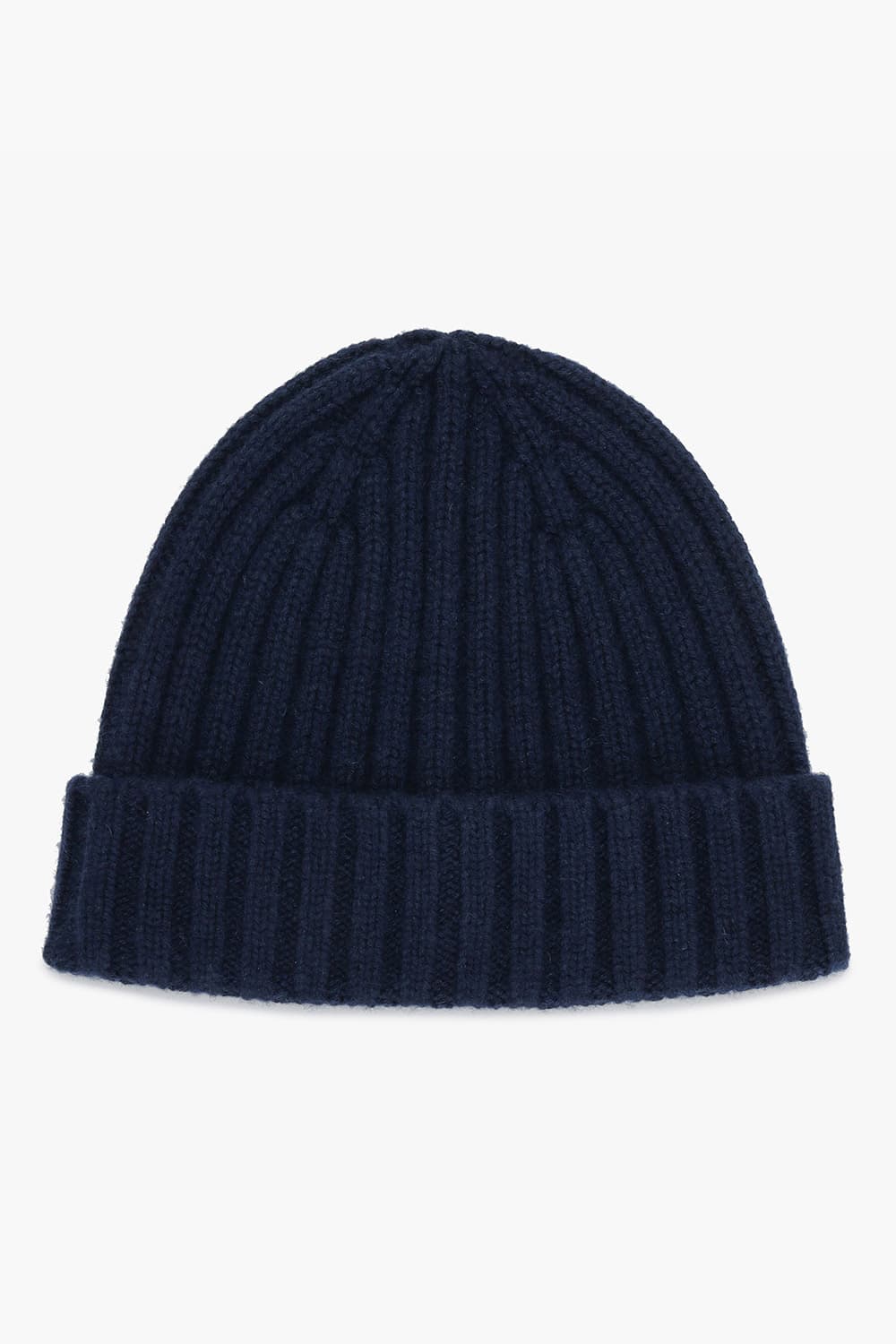 울 캐시미어 골지 103 다크네이비 비니