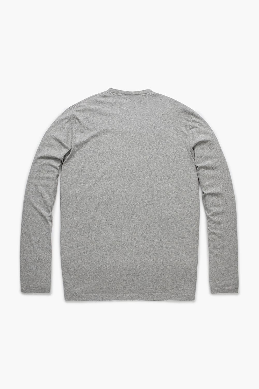 코튼 헨리넥 101 라이트그레이 긴소매 티셔츠