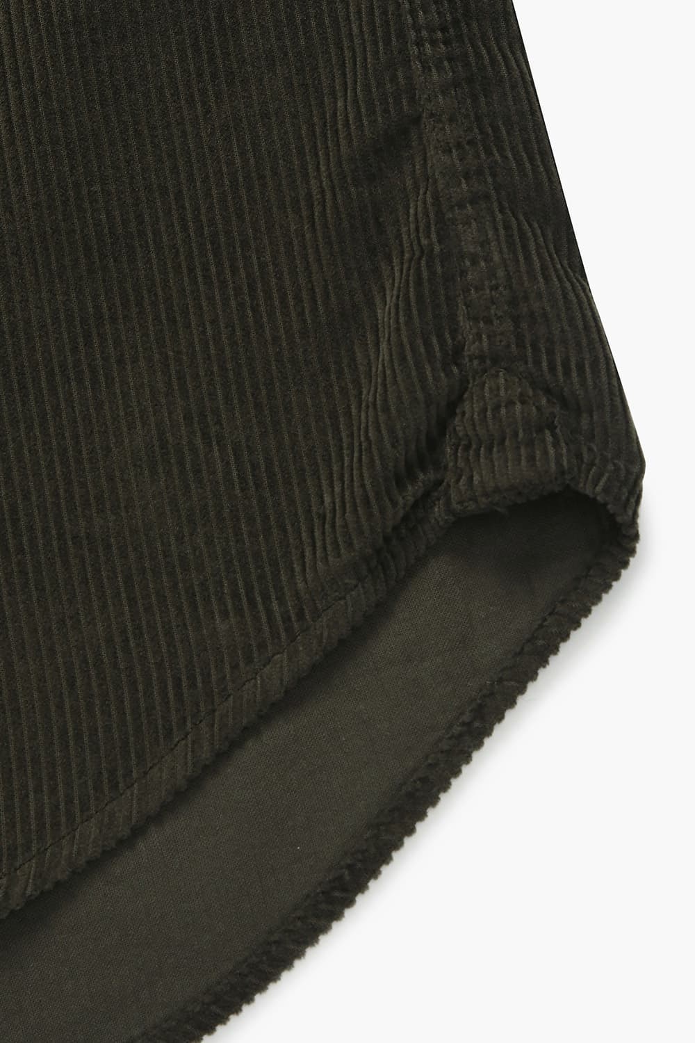 PITT PAT 코튼 버튼 다운 카라 111 다크카키 셔츠