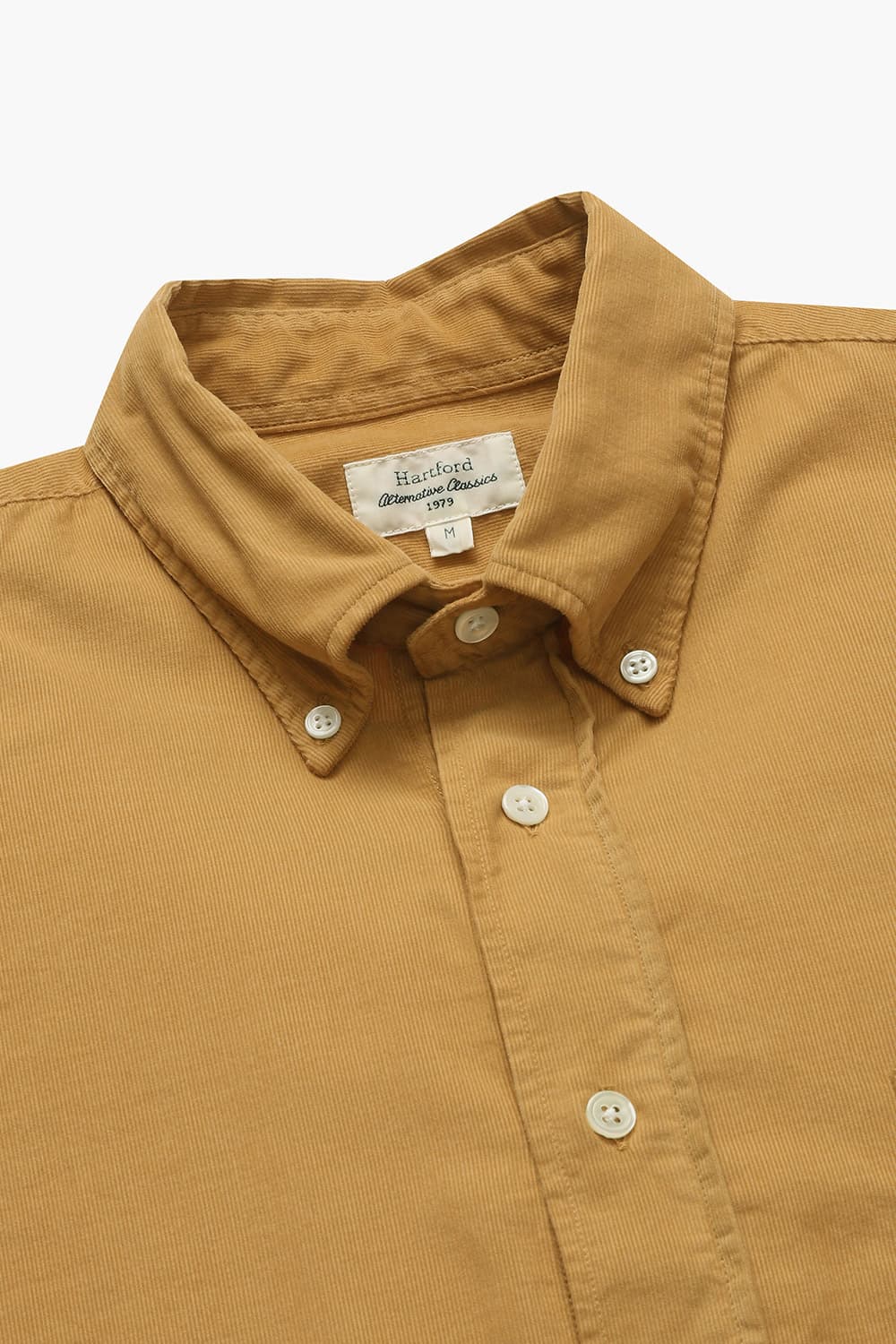 PITT PAT 코튼 타탄 체크 버튼 다운 카라 110 다크옐로우 셔츠