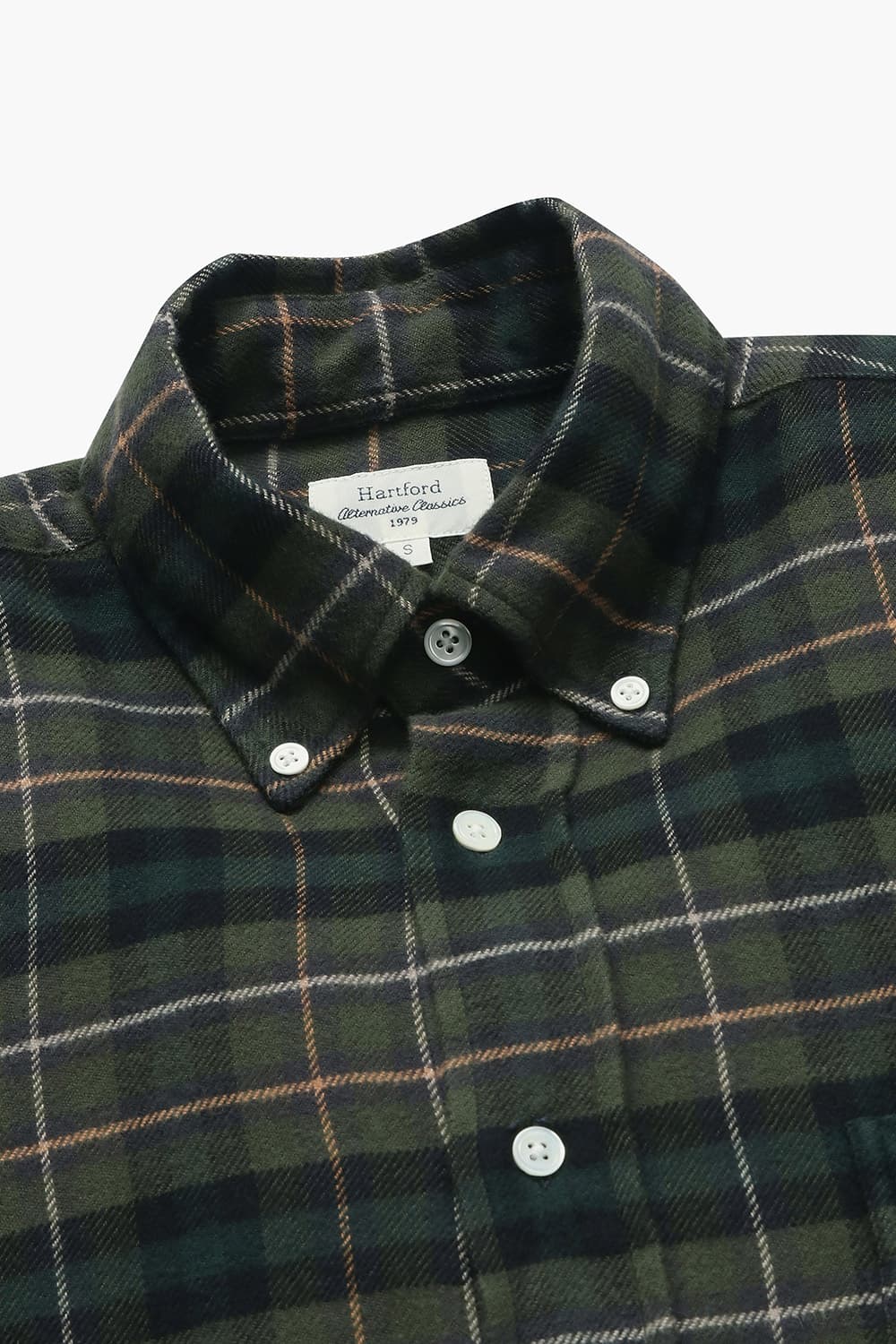 PITT 코튼 버튼 다운 카라 109 다크카키 셔츠