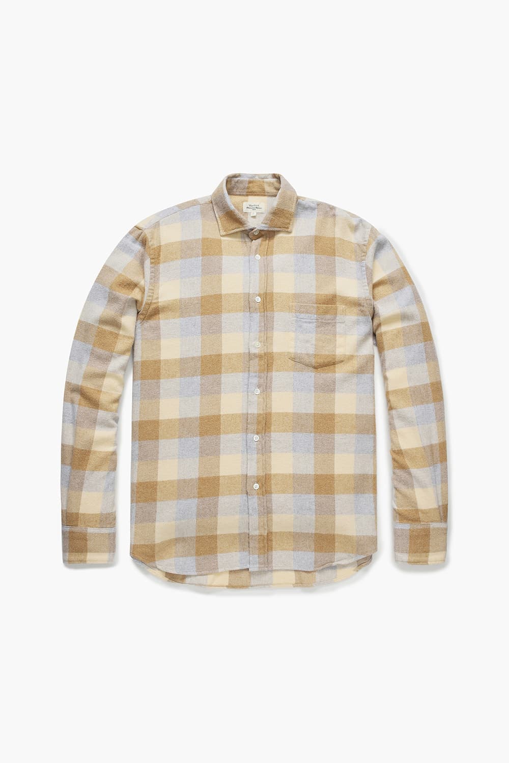 PAUL 코튼 플란넬 체크 포켓 104 브라운 셔츠