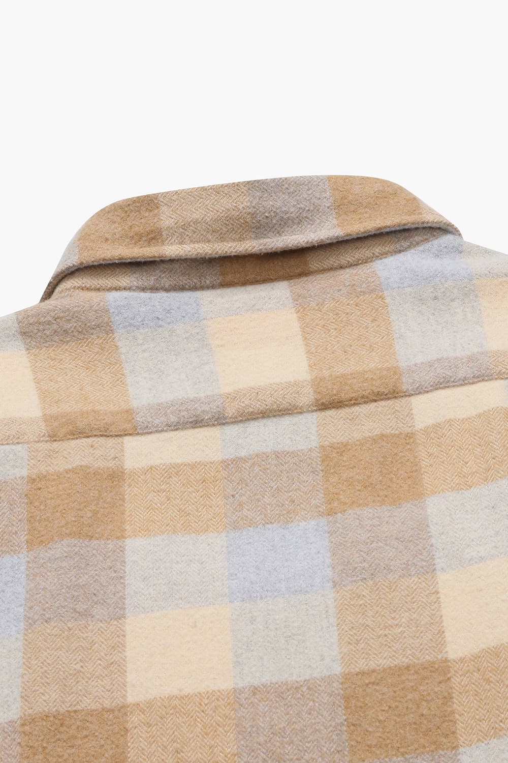 PAUL 코튼 플란넬 체크 포켓 104 브라운 셔츠