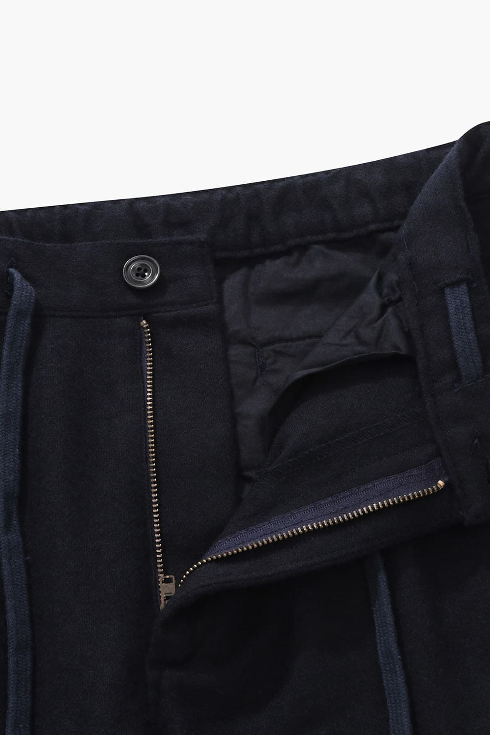 TANKER 울 혼방 드로우스트링 세미와이드 102 다크네이비 팬츠