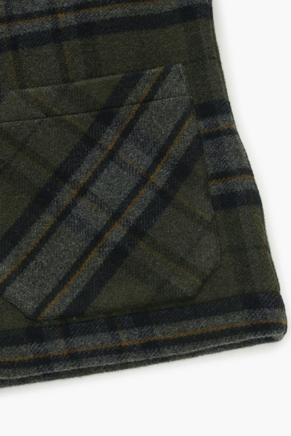 PERRY 울 타탄 체크 셔츠형 104 다크카키 캐주얼 자켓