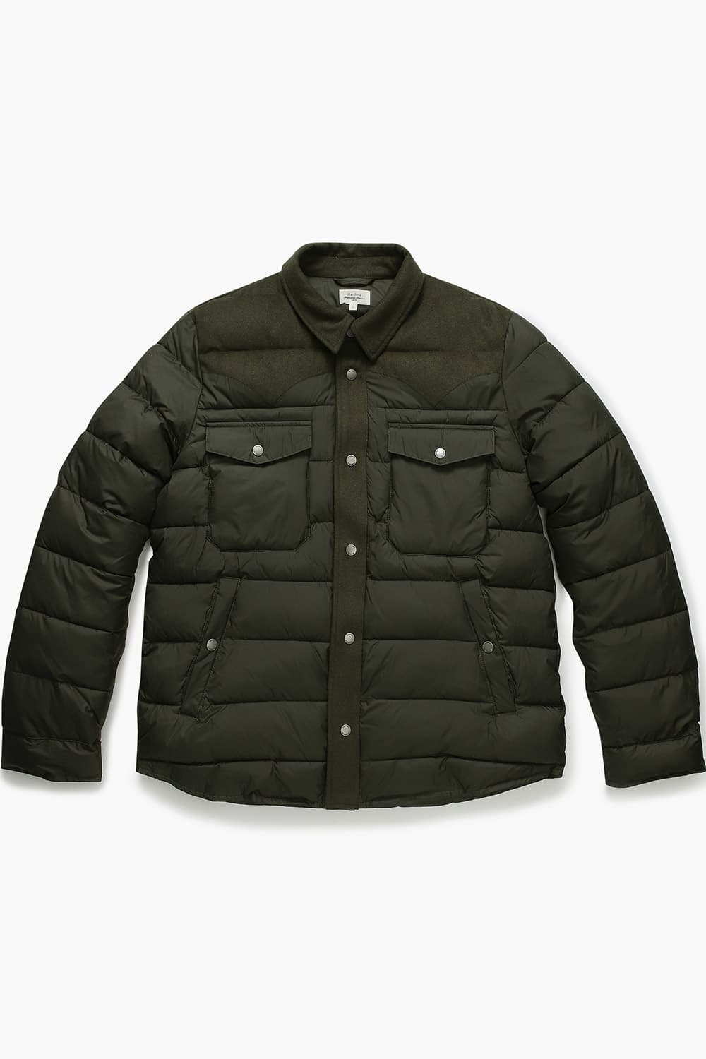 덕다운 투 포켓 102 다크카키 패딩 점퍼