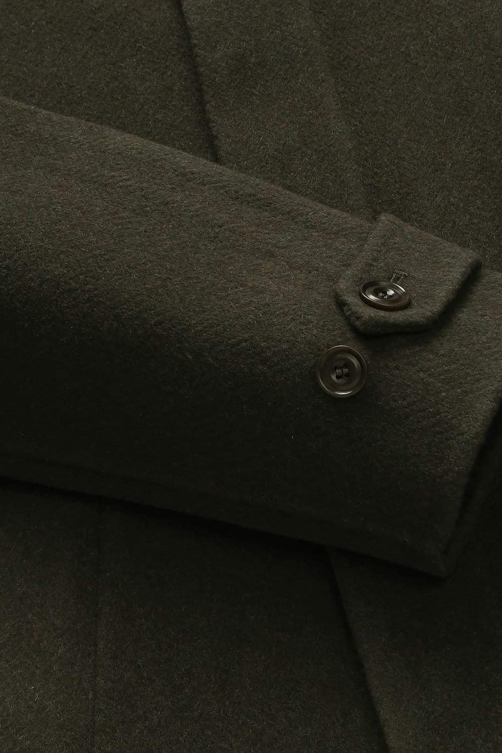 GRAIG 울 혼방 레글런 발마칸 101 다크카키 롱 코트