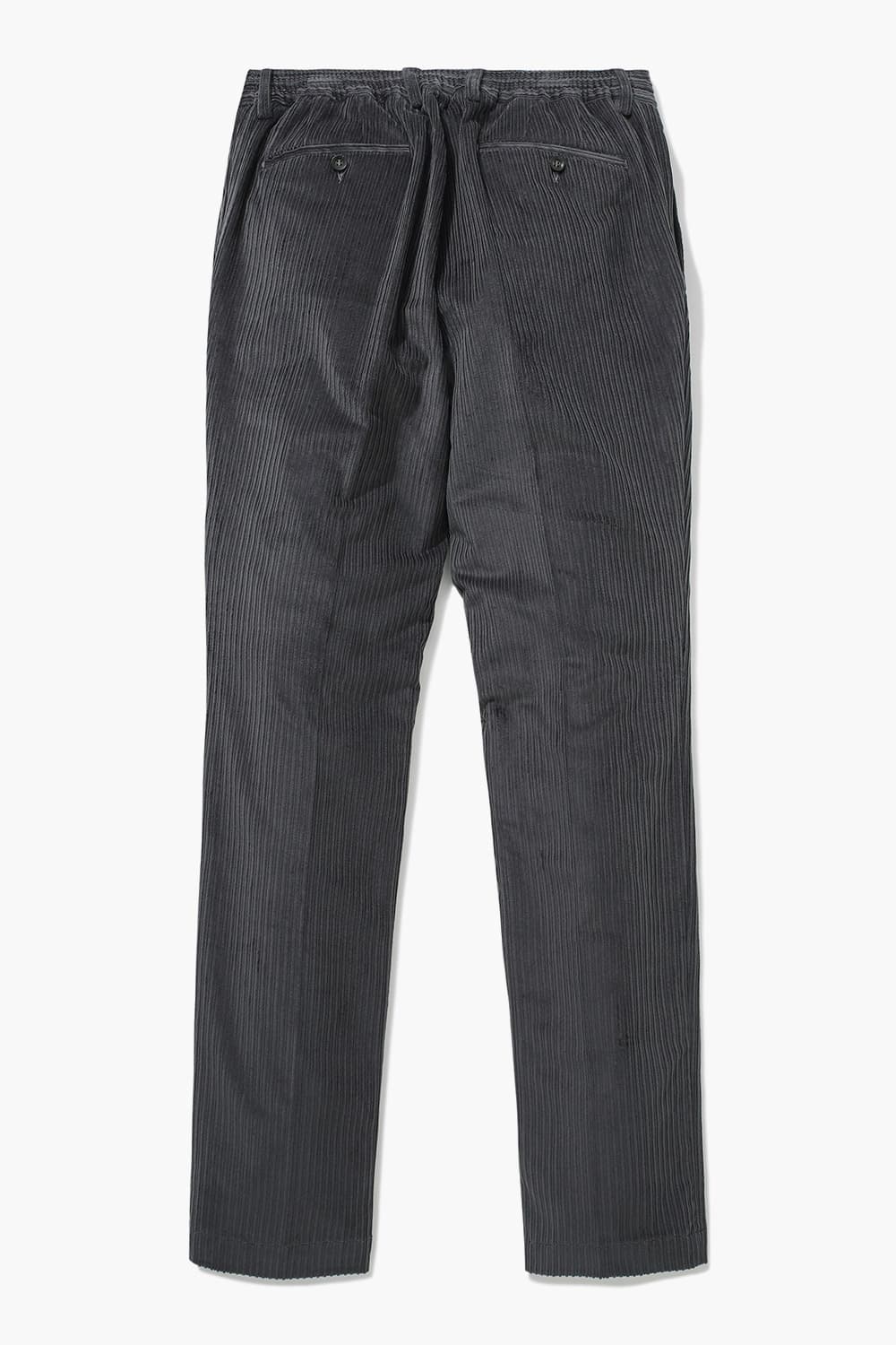 CASMIK 코튼 드로우스트링 코듀로이 세미와이드 807 차콜그레이 팬츠