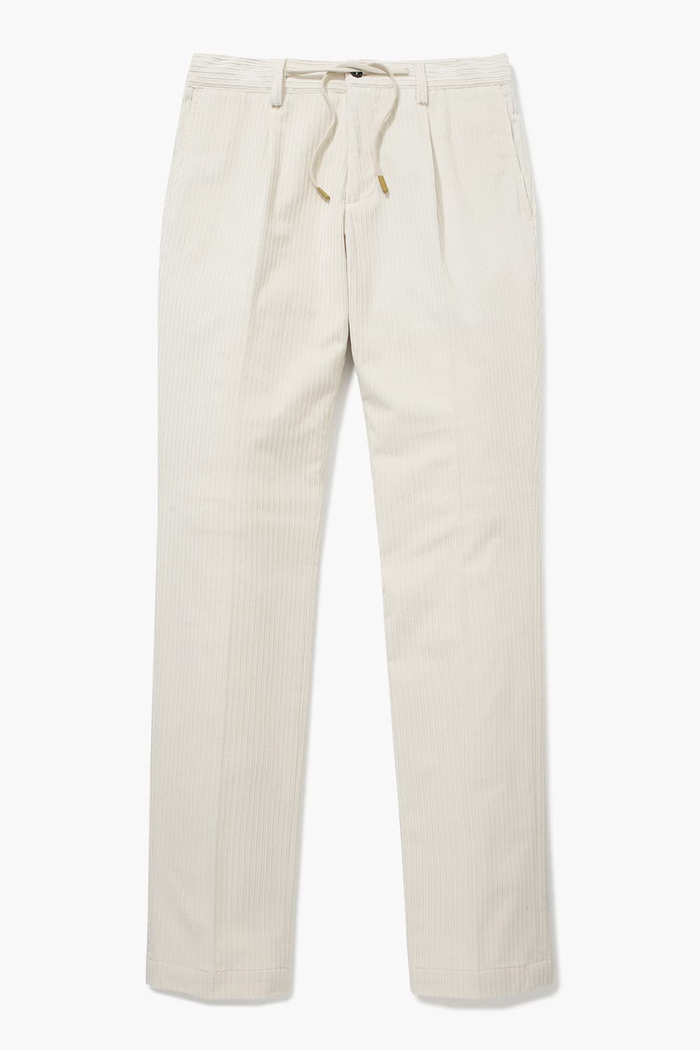 CASMIK 코튼 드로우스트링 코듀로이 세미와이드 807 아이보리 팬츠