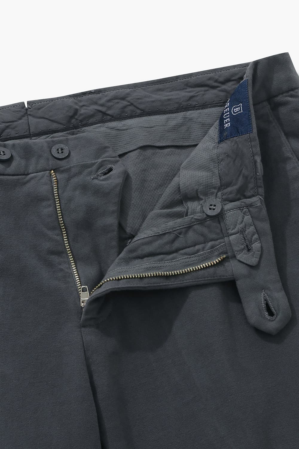 ALBIZZATE 코튼 테이퍼드 804 차콜그레이 팬츠