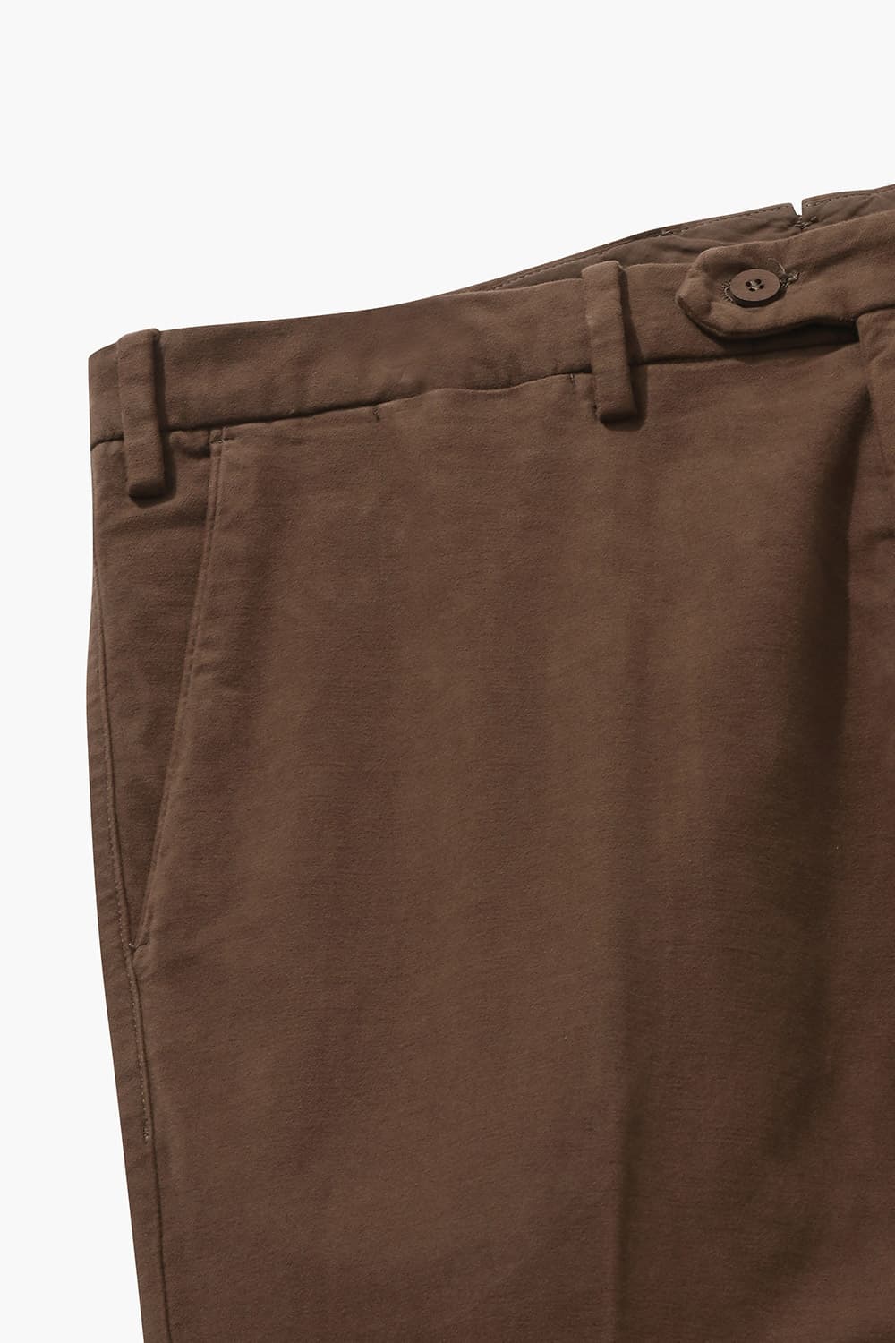 ALBIZZATE 코튼 테이퍼드 804 다크브라운 팬츠
