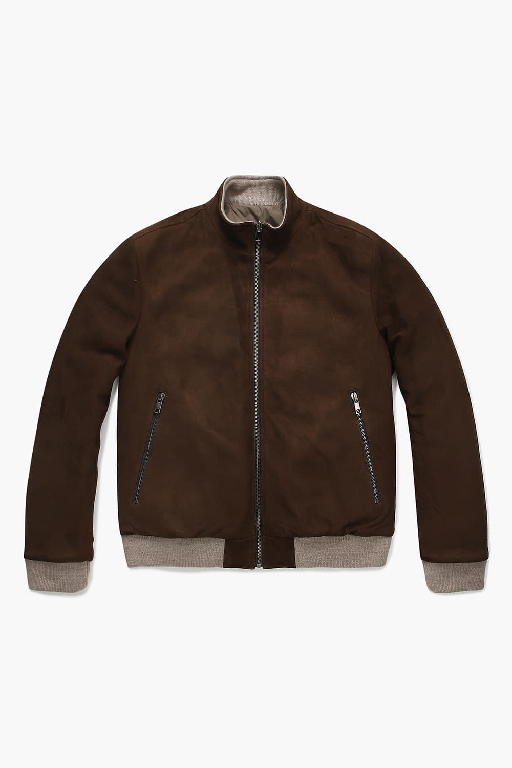 램스킨 스웨이드 블루종 802 다크브라운 점퍼