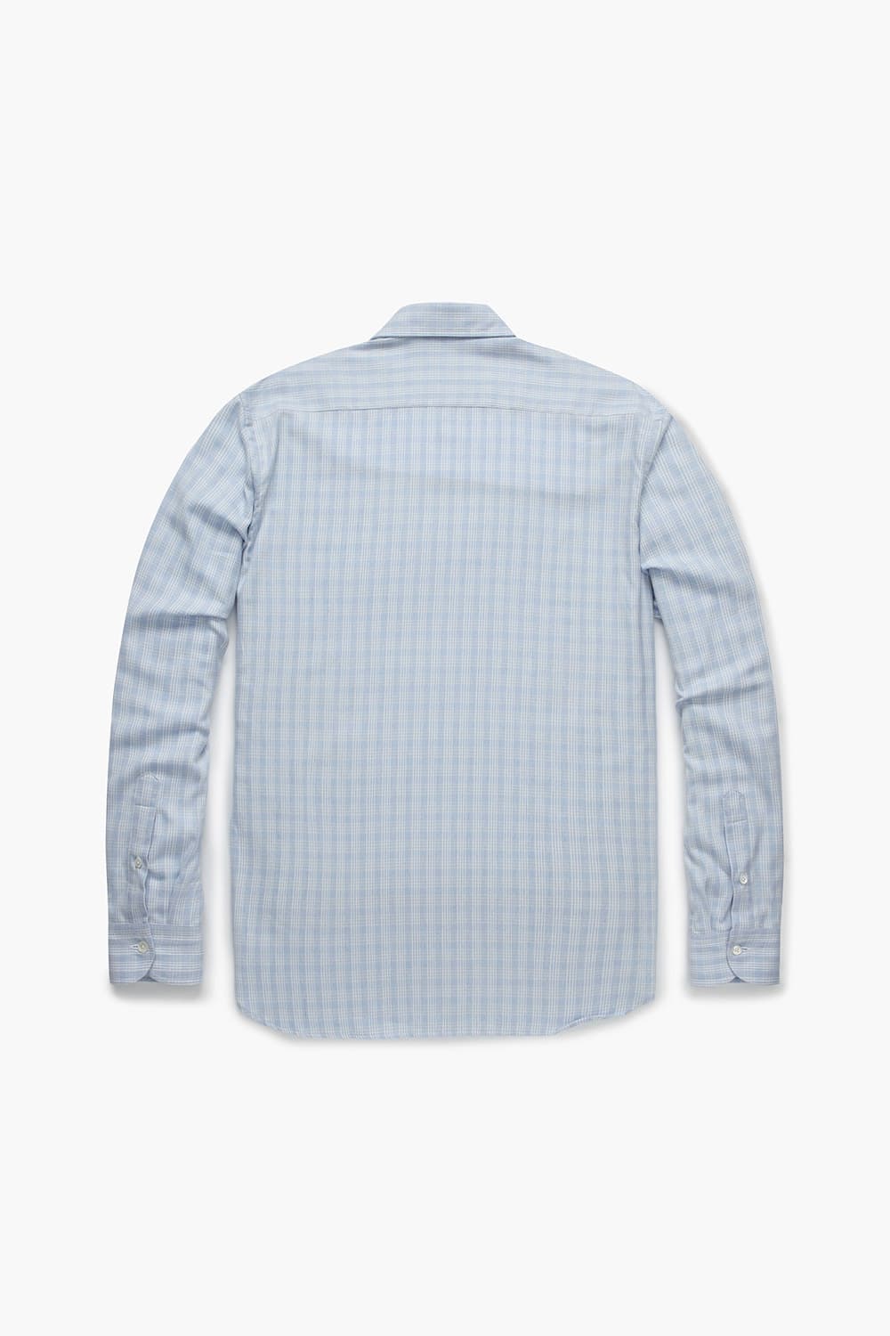 코튼 깅엄 체크 플란넬 307 블루 셔츠