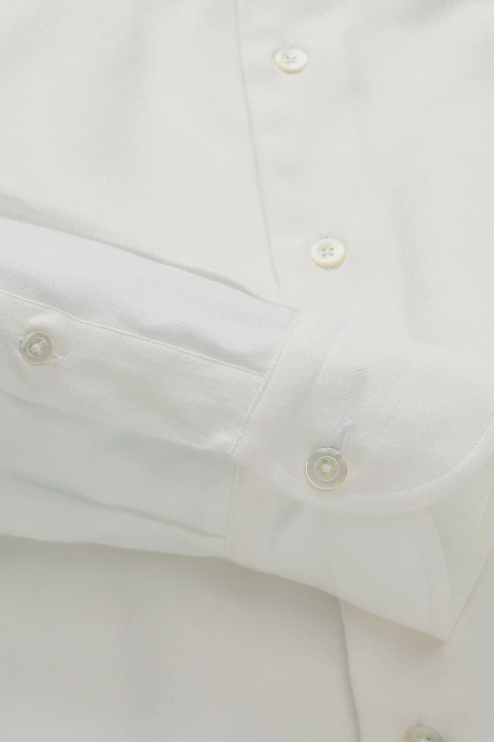 코튼 헤링본 플란넬 306 화이트 셔츠