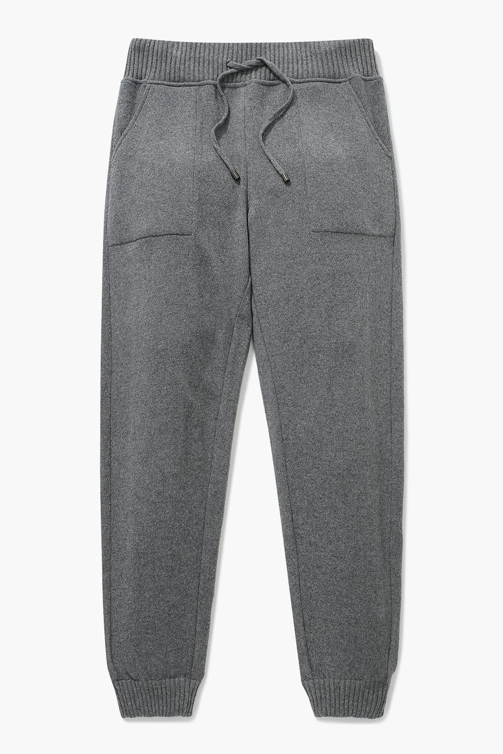 PANTALON 캐시미어 드로우스트링 조거 401 그레이 캐주얼 팬츠
