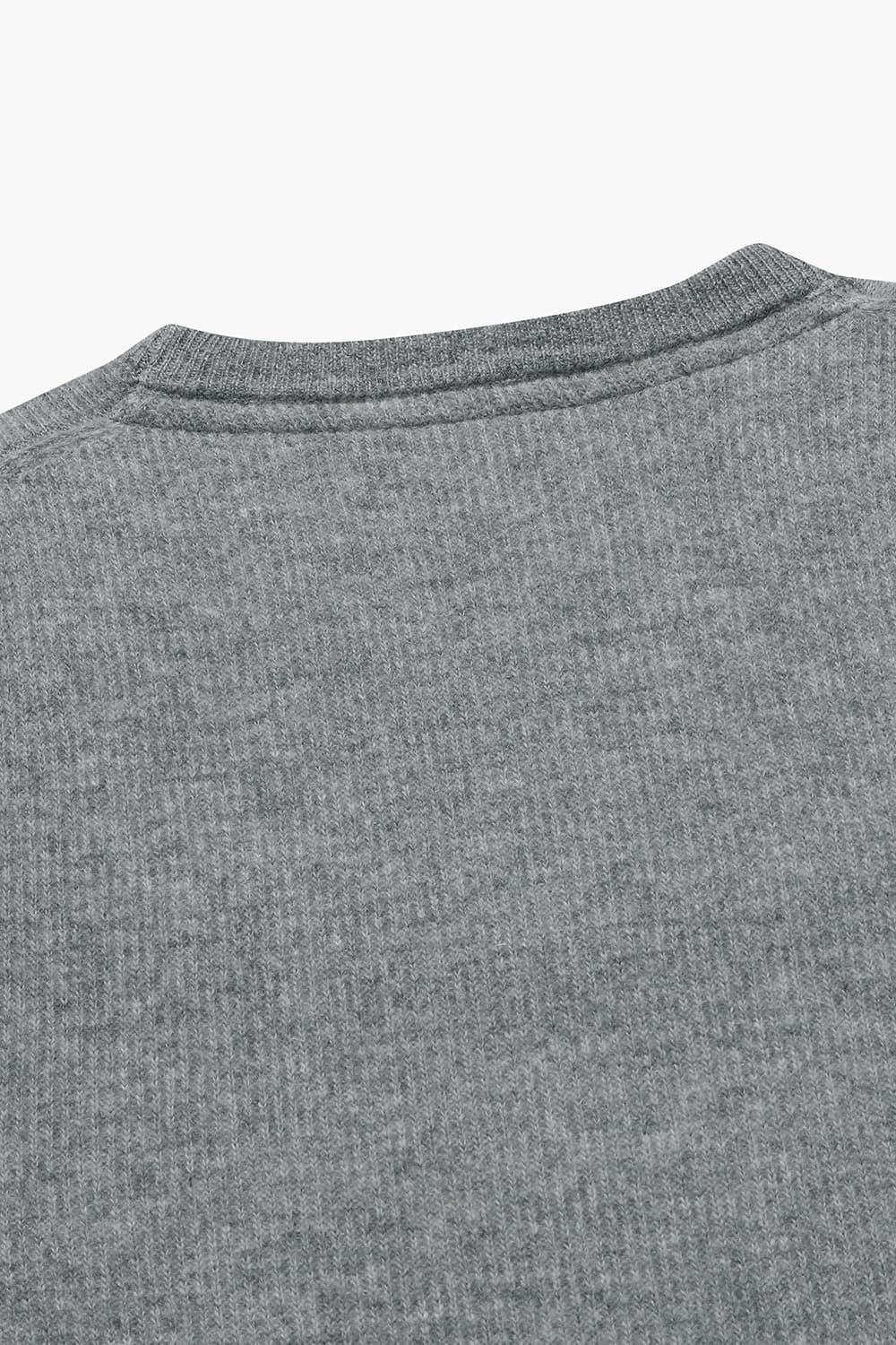 ROUND 울 크루넥 101 그레이 긴소매 니트