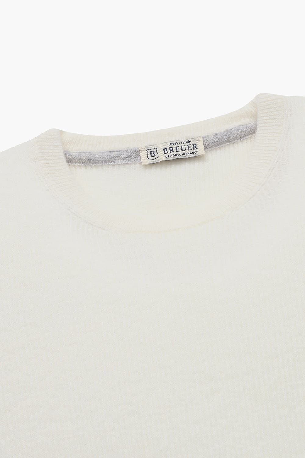 ROUND 울 크루넥 101 아이보리 긴소매 니트