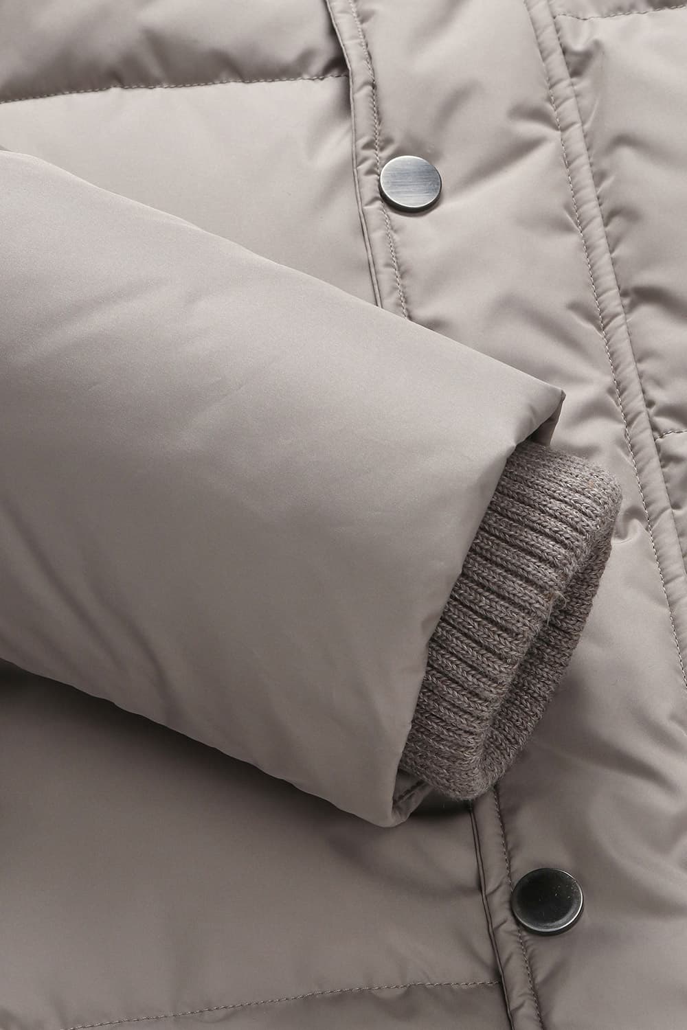 구스다운 후드 롱 803 라이트베이지 패딩 점퍼