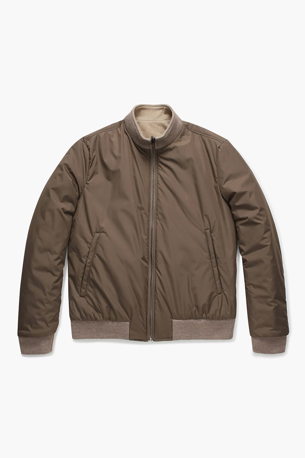 램스킨 스웨이드 블루종 802 베이지 점퍼