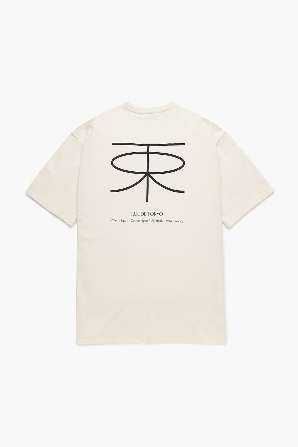 THORSTEN 코튼 로고 104 아이보리 반소매 티셔츠