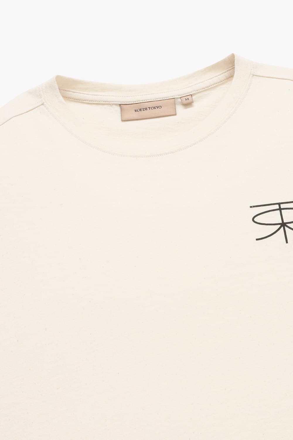 THORSTEN 코튼 로고 104 아이보리 반소매 티셔츠