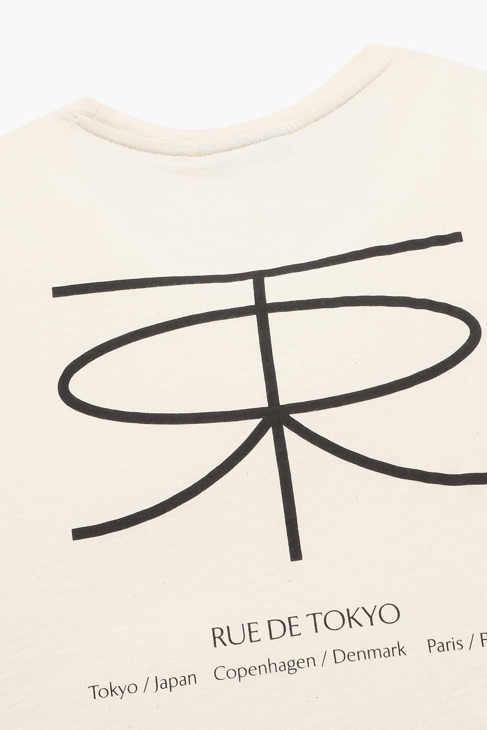 THORSTEN 코튼 로고 104 아이보리 반소매 티셔츠