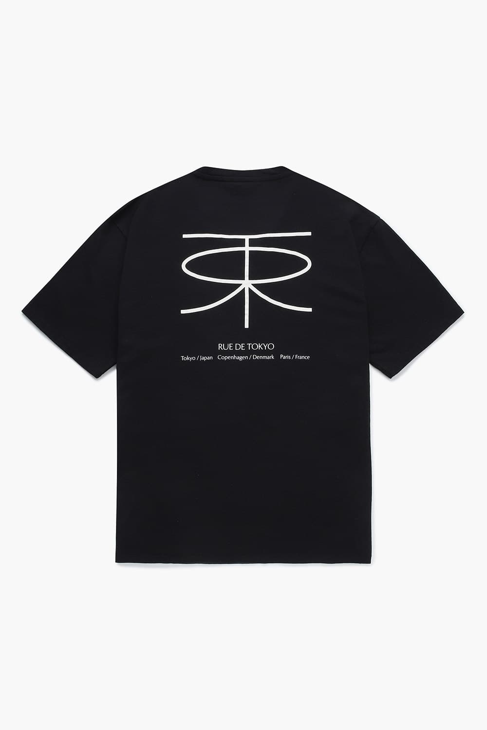 THORSTEN 코튼 로고 103 블랙 반소매 티셔츠