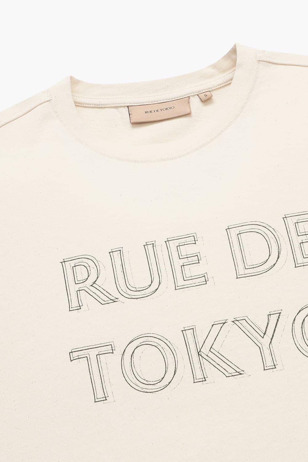 TOKE 코튼 빅 로고 102 아이보리 반소매 티셔츠