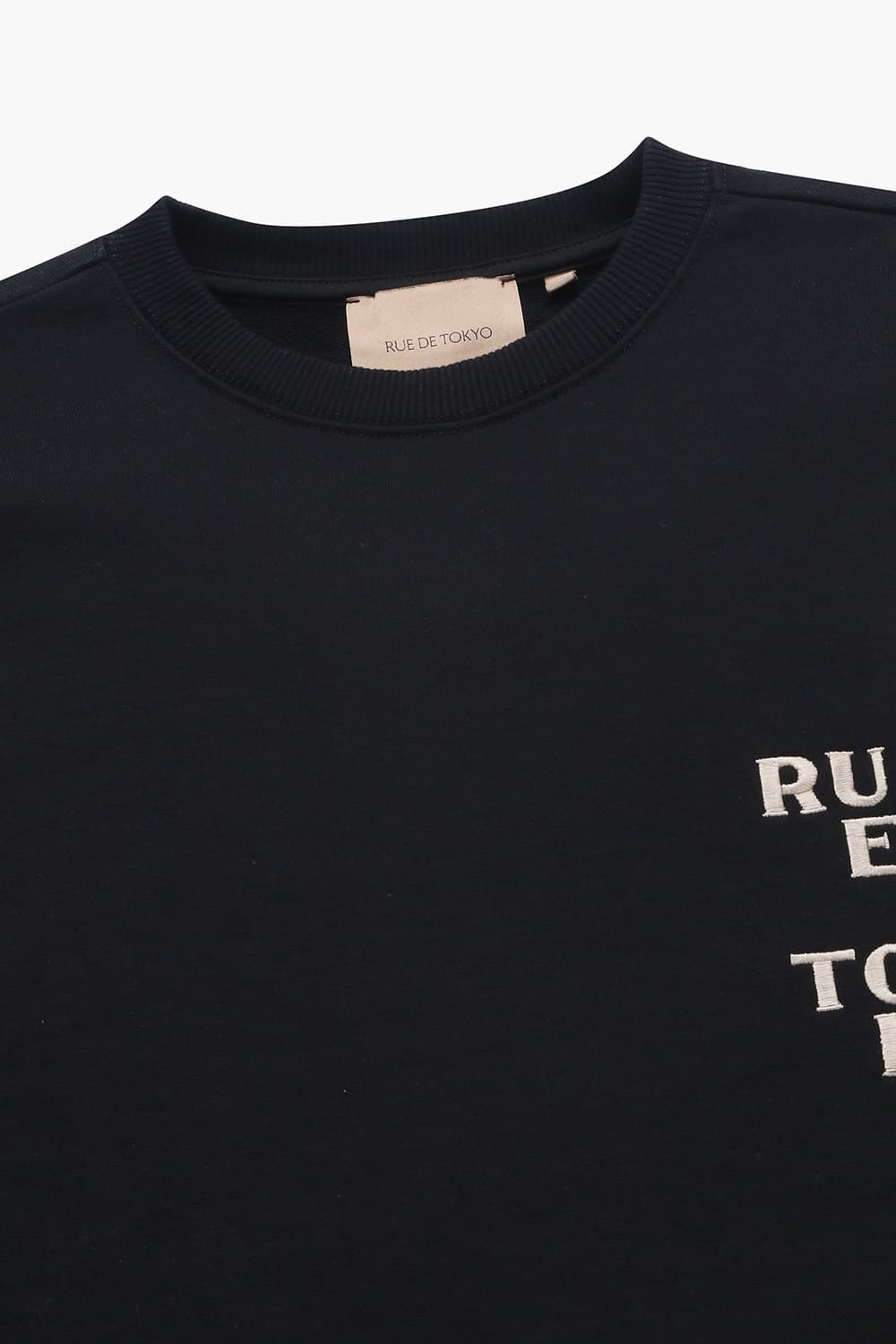 TRU 코튼 스웻 101 블랙 긴소매 티셔츠