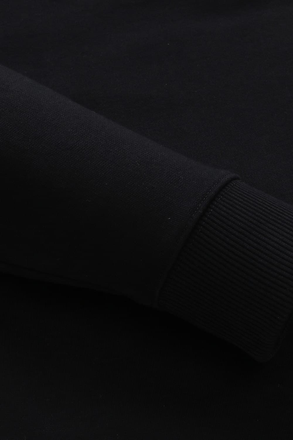 TRU 코튼 스웻 101 블랙 긴소매 티셔츠