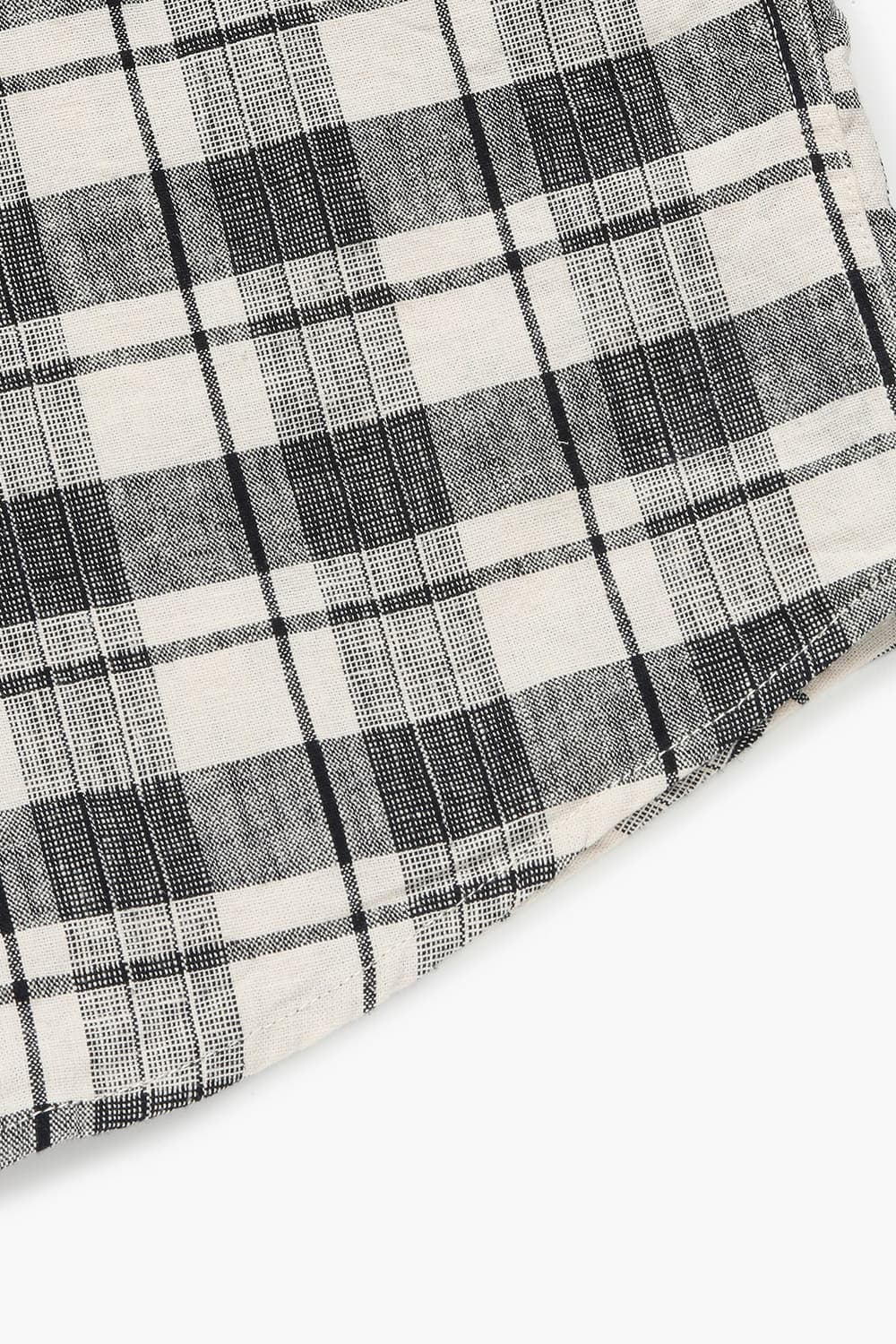 SYL 면 혼방 플란넬 체크 포켓 101 차콜그레이 셔츠